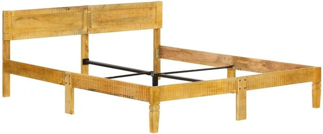vidaXL Massivholzbett aus Mangoholz in Braun, B/T: 180 x 200 cm - Bild 1