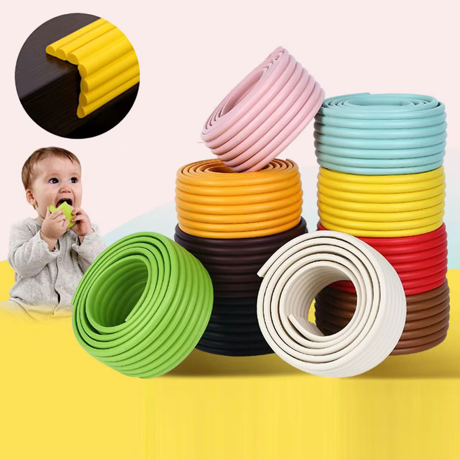 Blauer Baby Kantenschutz Streifen aus Schaumstoff für Schreibtisch und Tisch, 2 m Länge - Bild 1
