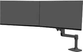 Ergotron LX Dual Direct Monitorarm Schwarz für 2 Monitore bis 25 Zoll, VESA 75x75 mm, bis 10 kg pro Monitor, schwenk-, neig- und höhenverstellbar - Bild 1
