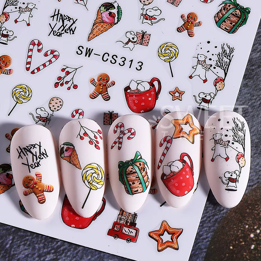 SWEET TREND Nagelaufkleber Weihnachten, Matt, 3 Stück - Bild 2