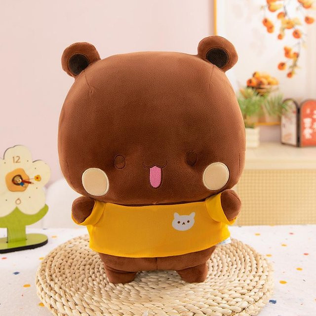 Yiran toy Kawaii Bubu Bär Plüschtier mit Hut, braun, ab 14 Jahren - Bild 1