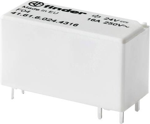Finder Printrelais 41.61.6.012.4316 12 V/DC 16A 1 Schließer Tube in Weiß - Bild 1