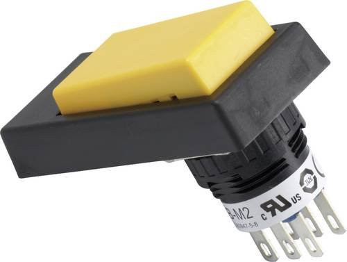 Idec HE3B-M2 Wippschalter Gelb 125 V/AC 30 V/DC 3A 1 x Ein/Aus/Ein rastend IP40 B: 25 mm, H: 54 mm - Bild 1