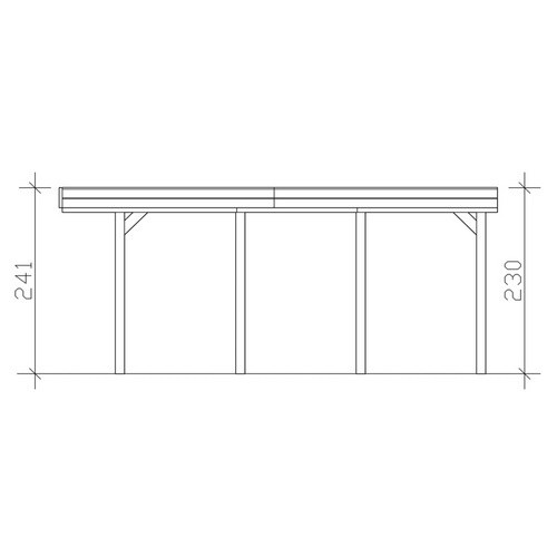 Skanholz Carport Friesland aus Holz in Nussbaum Braun B/T: 397 x 555 cm, Höhe: 241 cm - Bild 4