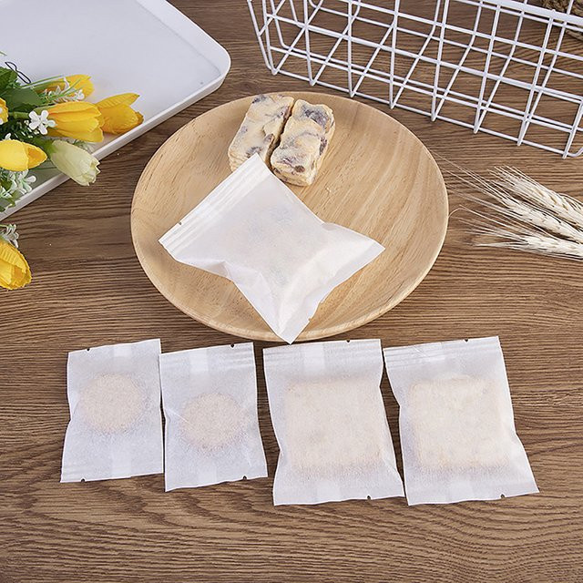 100 Stück WHPHous Weiße Baumwoll-Papiertüten für Süßigkeiten, Kuchen und Geschenke zum Backen und DIY-Verpacken - Bild 1
