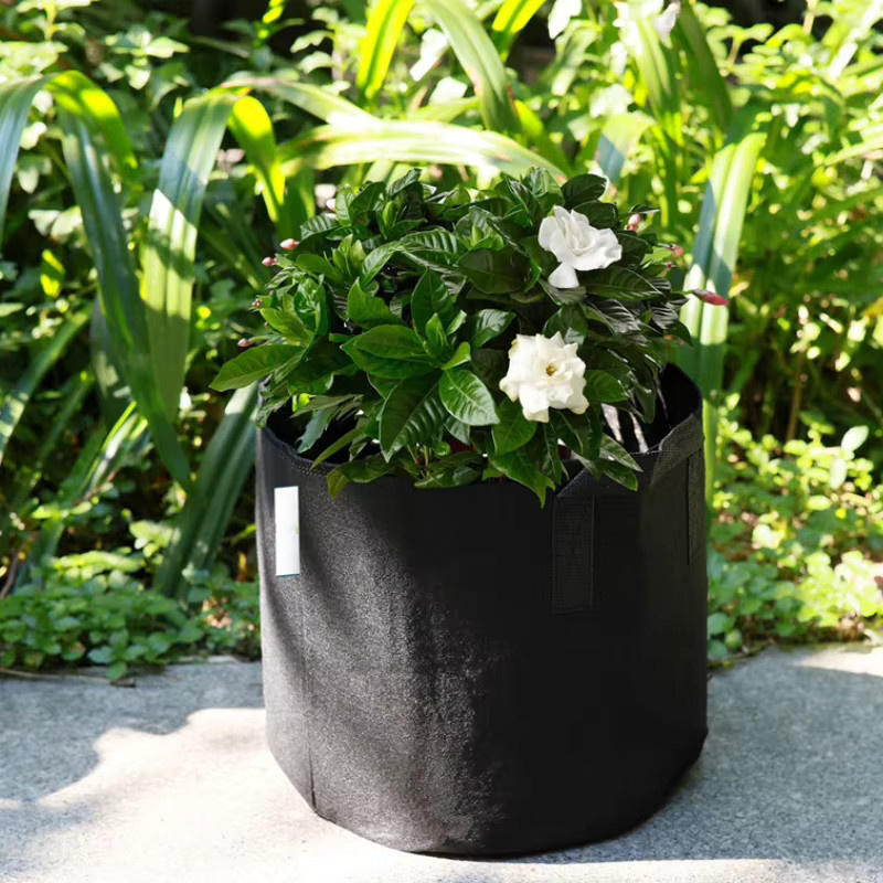 FLOWERS SPRAL Pflanzbeutel aus Filz für Garten und Gemüse, Schwarz - Bild 2