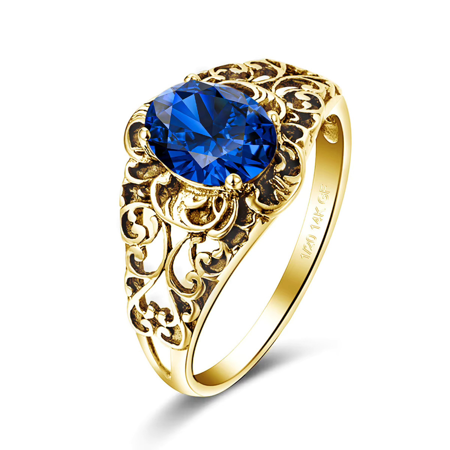 LONGUE VUE Ring 585 Gold, Saphir, Damen - Bild 2