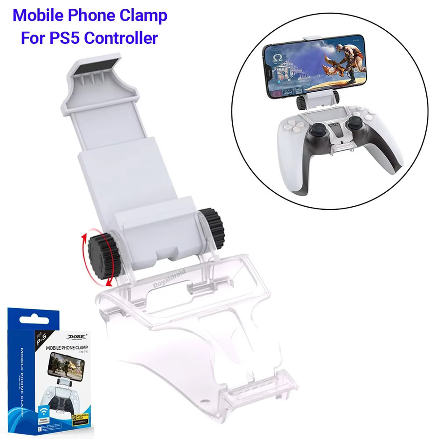 Hayoumon Smartphone-Halterung als Klemmhalterung und Ständer kompatibel mit PS5-Controllern - Bild 2