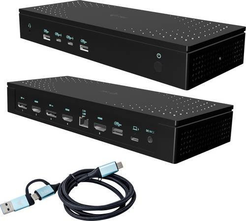 i-tec USB-C Dockingstation CA5MONITORDOCKPD Universal mit 5x 4K/60Hz Display-Unterstützung, Power Delivery 100W, Schwarz - Bild 2