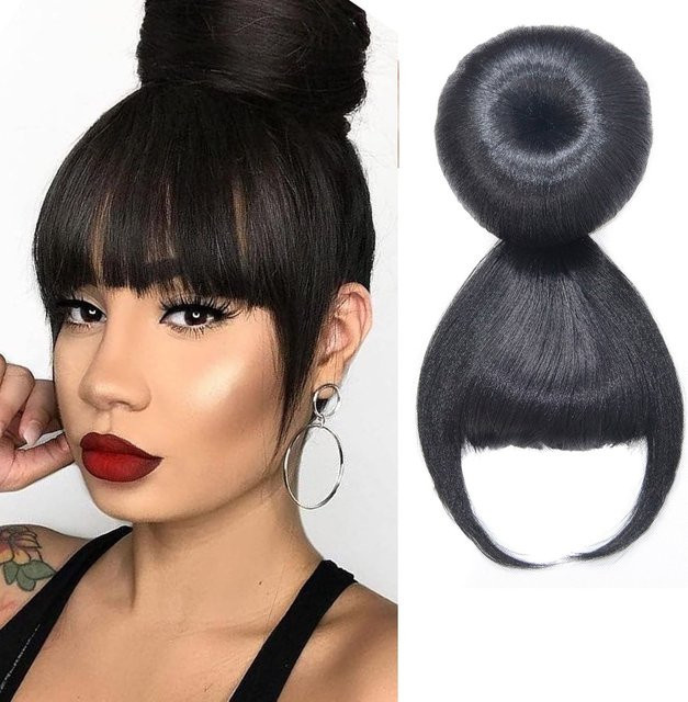 Jeedou Chignon-Synthetik-Haarteil zum Anklipsen, Schwarz, Damen - Bild 1