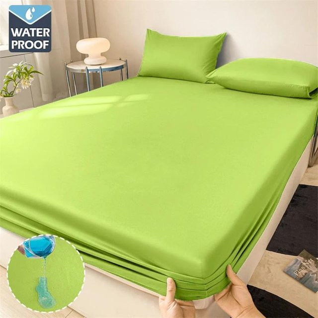 Wasserdichter Matratzenschoner KISS Textile mit Milbenschutz als Spannbettlaken in Weiß, B/T/H: 180 x 200 x 30 cm - Bild 1