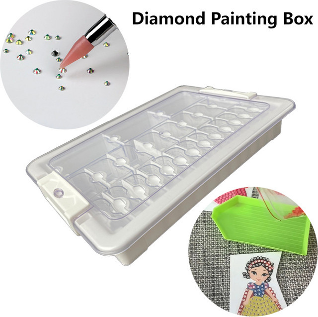 VAKIND Aufbewahrungsbox für Diamantmalerei, transparente Perlen-Organizer aus Kunststoff für Diamond Painting Zubehör - Bild 1