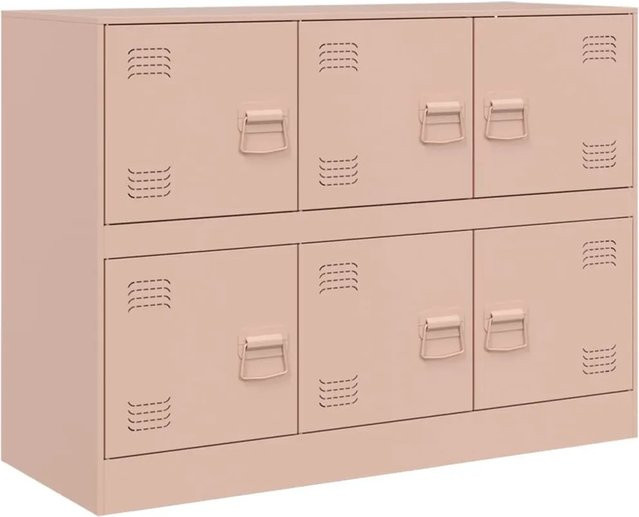 vidaXL Sideboard aus kaltgewalztem Stahl in Rosa, B/T/H: 99 x 39 x 73 cm - Bild 1