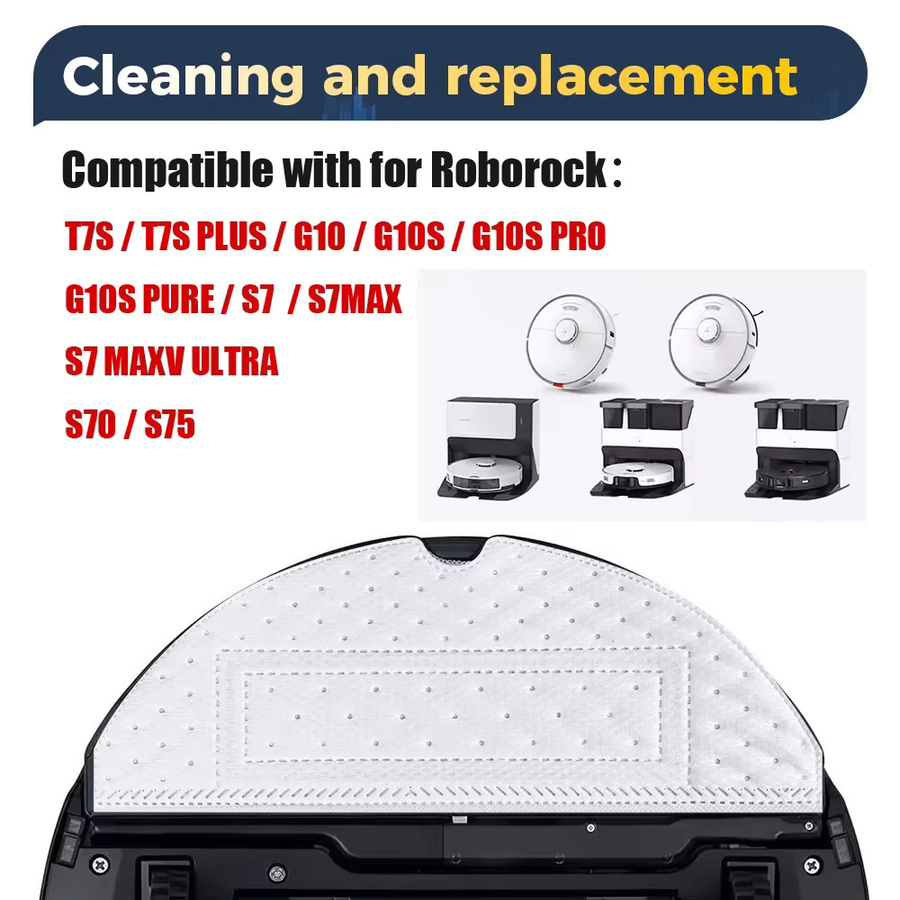 Einweg Mopp Tücher in Weiß für Roborock Roboter Staubsauger G10 G10S PRO S8 S7 S70 S75 S7Max T7S T8 Plus Zubehör Kit - Bild 3