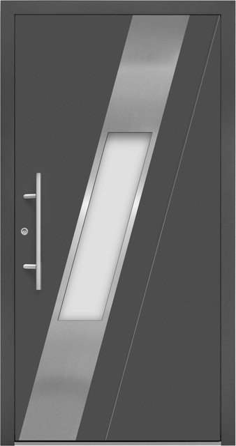 Aluminium-Haustür Splendoor Moderno M540/P mit Glaseinsatz in Anthrazit Metallic, B/H: 110 x 210 cm, Anschlag Links - Bild 1