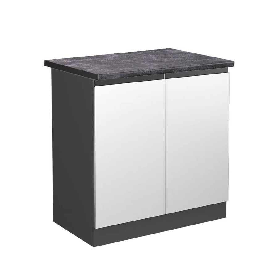 Vicco R-Line Spülenunterschrank Küchenunterschrank Weiß/Anthrazit B: 80 cm, T: 60 cm, H: 81,6 cm - Bild 2
