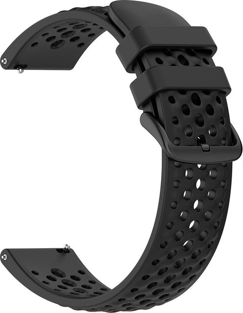 Techsuit Uhrenarmband Silikon, 22mm, Schwarz, Unisex - Bild 1