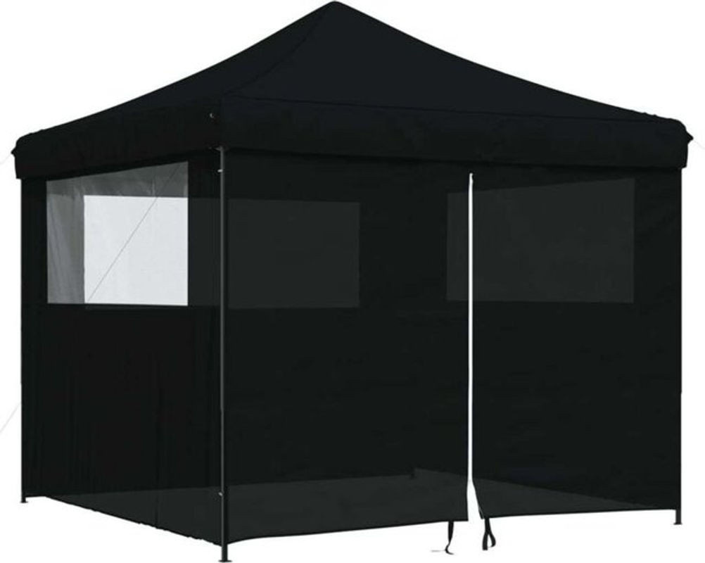 vidaxl Partyzelt faltbar Pop-up mit 4 Seitenteilen in Schwarz - Bild 1