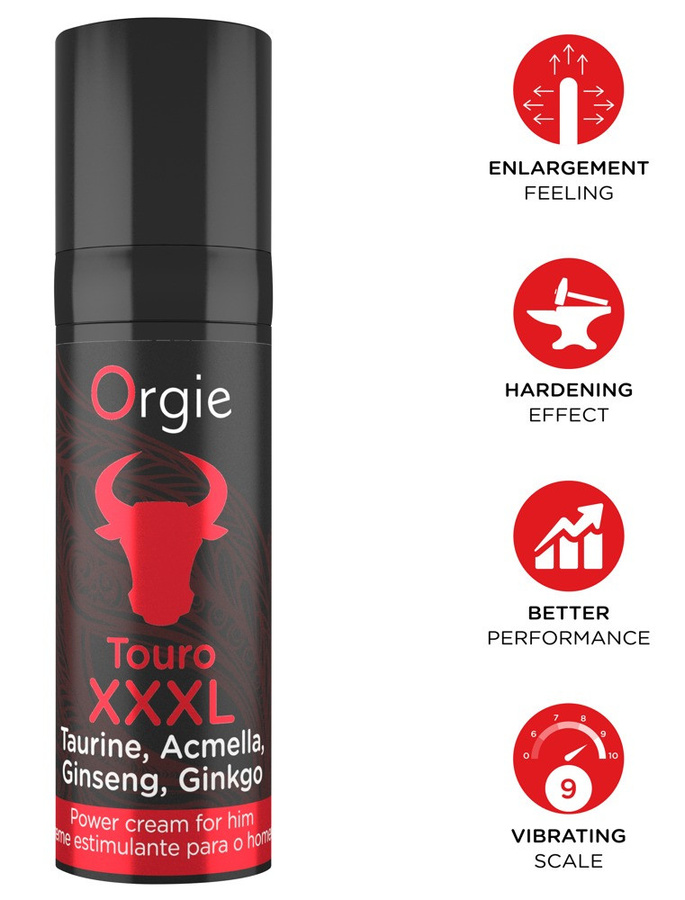 Orgie Touro XXXL Creme für Herren, mit Acmella, Taurin, Ginkgo-Extrakt, Ginseng - Bild 4