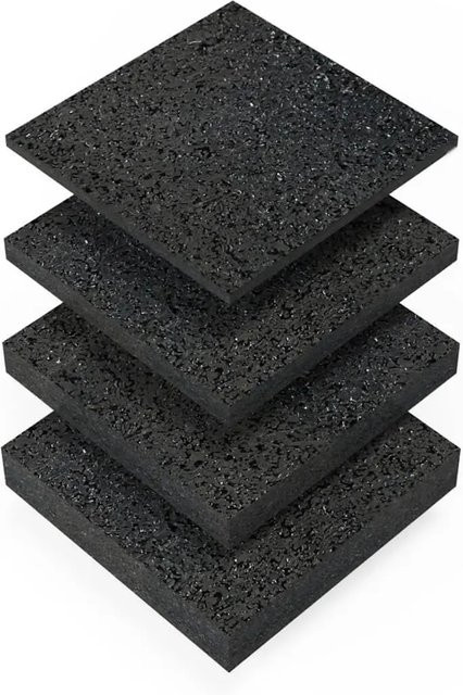 Bauheld Terrassenpads aus Kunststoff in Schwarz, 55 Stück, B/T/H: 9,0 x 9,0 x 0,8 cm - Bild 1
