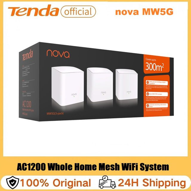 Tenda MW5G Nova Mesh WiFi-System Dualband AC1200 Gigabit-Netzwerk-Router-Extender in Weiß - Bild 1