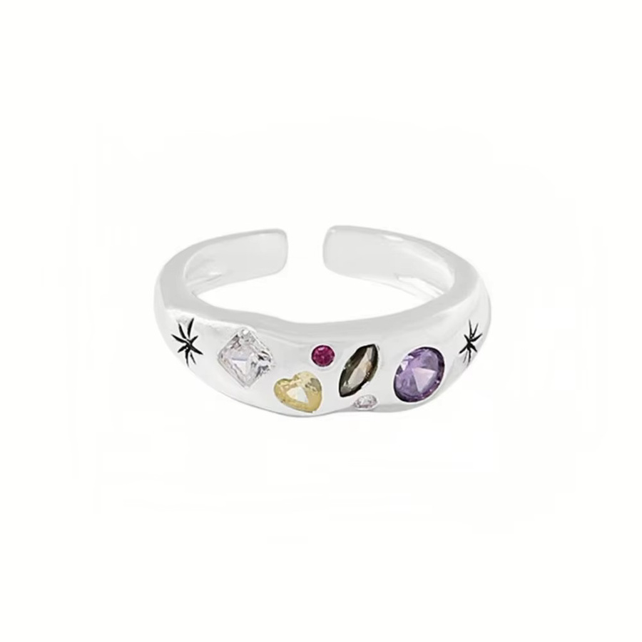 Ring Silber, Zirkon, Damen, verstellbar - Bild 3