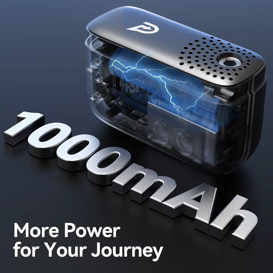 POPDEER P-T01 Mini Tragbare Elektrische Pumpe für Fahrrad und Motorrad, 150PSI, Schwarz, mit Presta- und Schrader-Ventil, 1000mAh Akku, Licht & LCD-Display - Bild 7