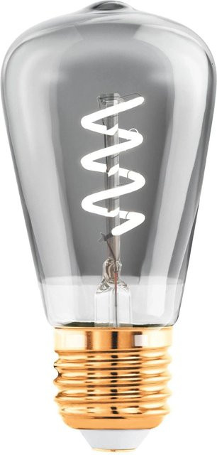 Eglo LED-Leuchtmittel E27 Glühlampenform Warmweiß dimmbar transparent H x Ø: 10 x 4,8 cm - Bild 1