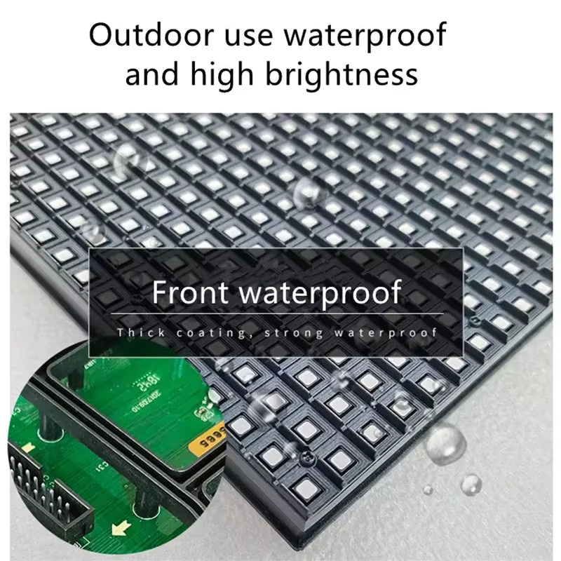 OUIO P5 Outdoor-Matrix-LED-Vollfarbmodul in Schwarz, B/H: 320 x 160 mm, 64 x 32 Pixel, wasserdicht, programmierbarer HUB75-Anzeigebildschirm - Bild 4