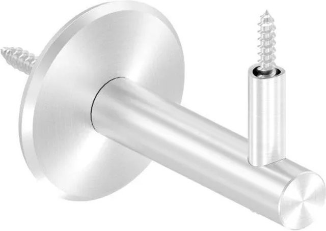 FeNau Handlaufhalter Ronde aus Edelstahl in Silber, Durchmesser: 70 mm, Wandabstand: 80 mm - Bild 1