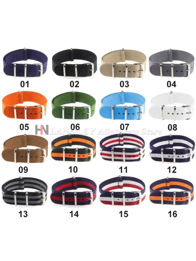 langley Uhrenarmband Nylon, Schwarz, Unisex - Bild 4