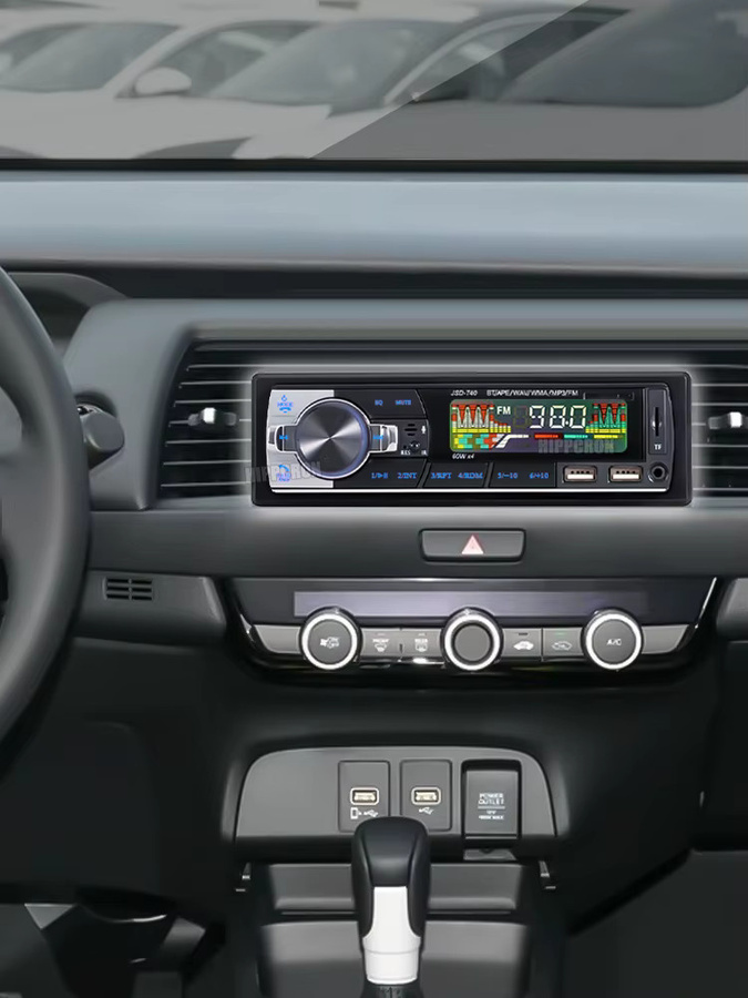 Hippcron 1 DIN Autoradio mit Bluetooth, MP3-Player, FM-Empfänger, AUX, USB und TF-Karte in Schwarz - Bild 5