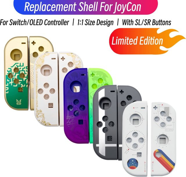 DIY-Reparaturset für Nintendo Switch OLED und Joy-Con mit Ersatzgehäuse für SL und SR Tasten - Bild 1