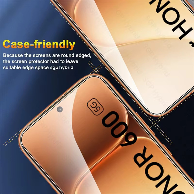 4er-Set Displayschutz aus gehärtetem Glas für Honor 600 Pro 5G, transparent - Bild 3
