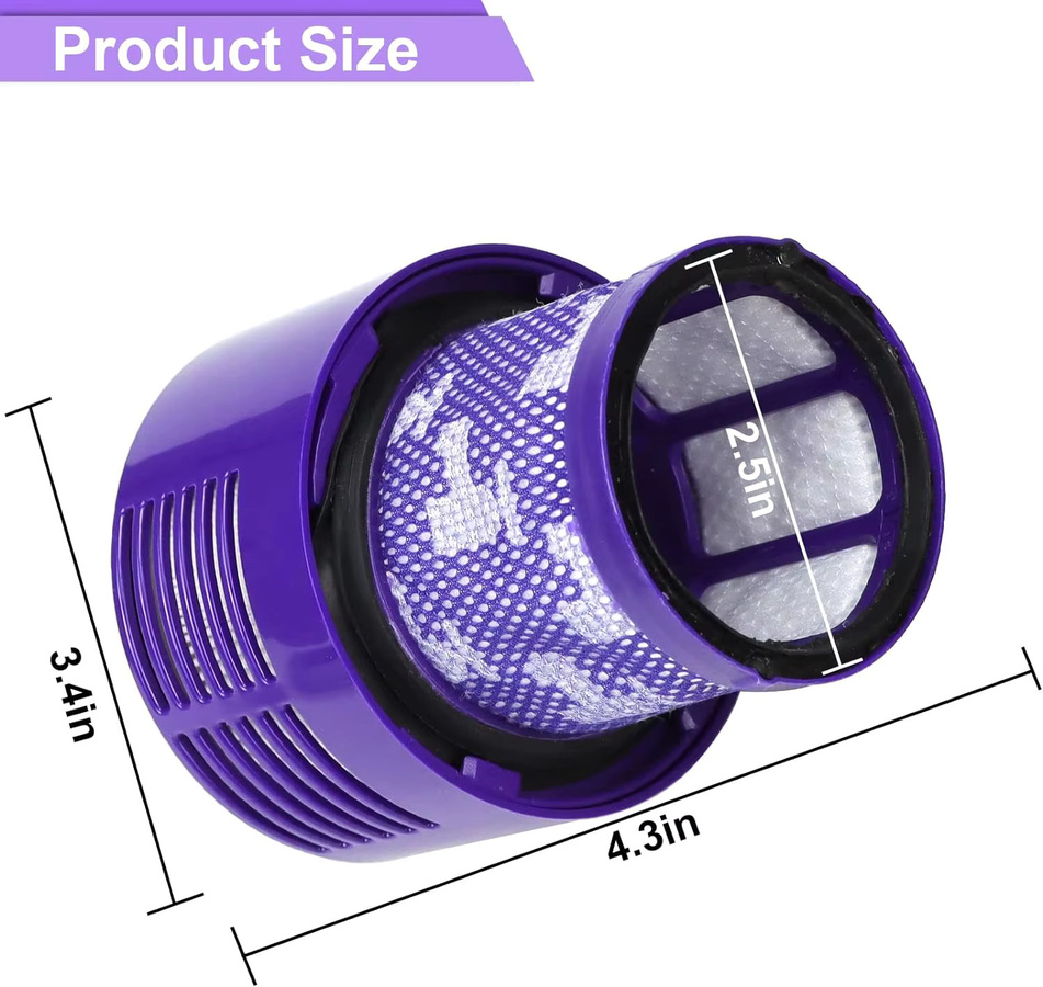 Dyson V10 SV12 Cyclone Animal Absolute Ersatz-Hepa-Filter in Lila - Bild 3