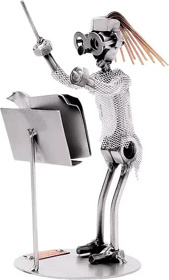 Schraubenmännchen Dirigent von Hinz & Kunst in Silber aus Metall - Bild 1