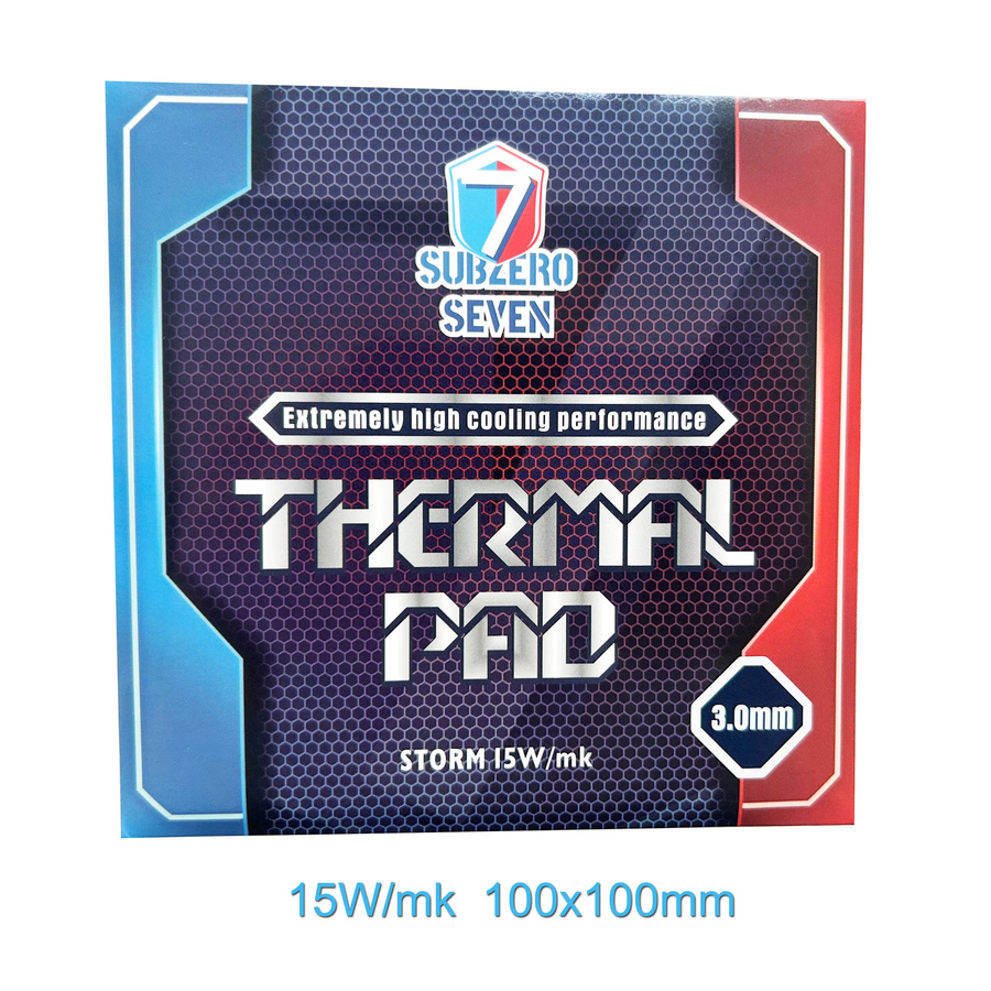 SubZero Seven Wärmeleitpad aus weichem Silikon für die elektronische Kühlung, 100 x 100 mm, 15W/mk - Bild 2