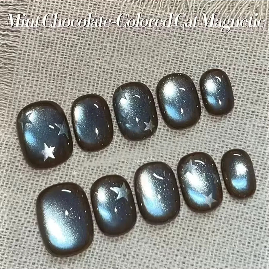 MIANEL Nagelgel Katzenaugen-Effekt, Braun-Blau, Schimmernd - Bild 3
