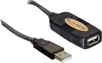 Delock USB 2.0 Aktivverlängerungskabel USB-A Stecker auf USB-A Buchse Schwarz 5,00 m - Bild 1