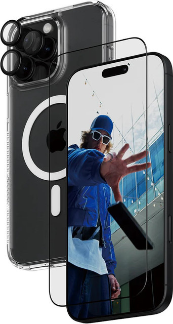 PanzerGlass 3-in-1 Schutz-Bundle für iPhone 16 Pro Max mit transparentem Phone Case - Bild 1