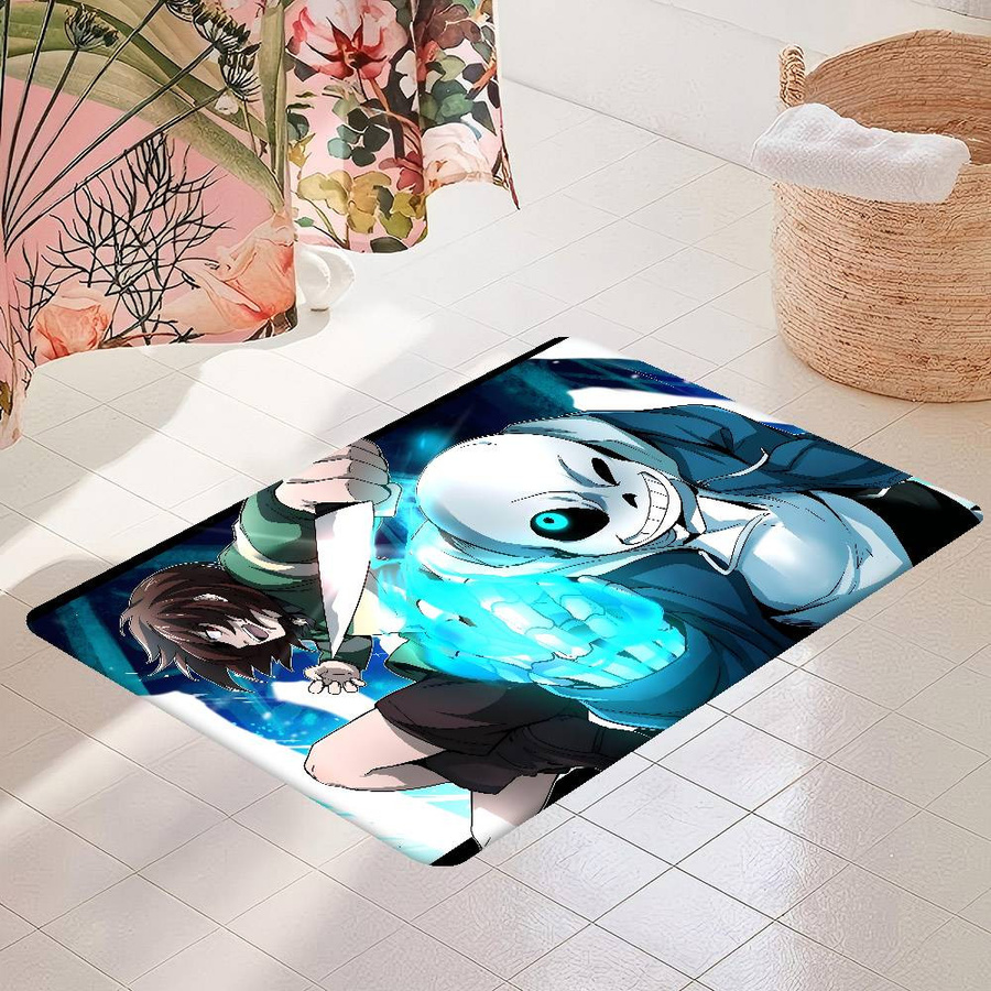 Cartoon Undertale Badezimmermatte aus Vliesstoff, Anti-Rutsch und Wasserabsorbierend, B/T: 60 x 40 cm - Bild 4