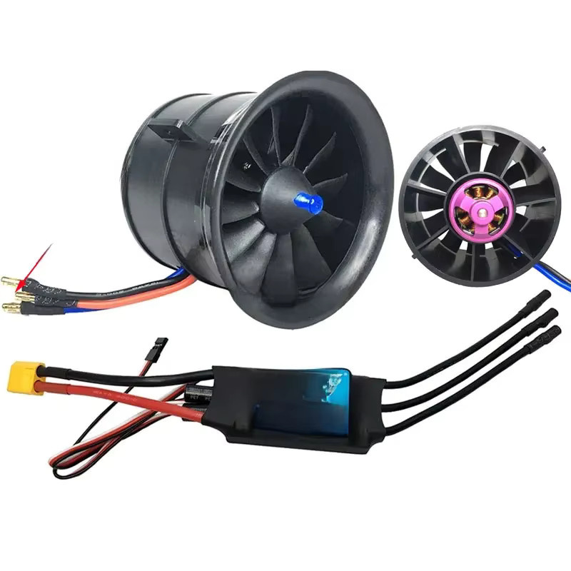 Hobbyocean bürstenloser EDF-Kanalventilator, 70 mm, 12 Flügel, RC Modell - Bild 4
