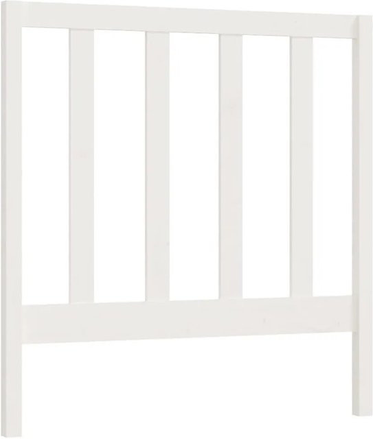 vidaXL Kopfteil aus Massivholz Kiefer in Weiß mit Lattendesign und rustikaler Optik, B/T/H: 95 x 4 x 100 cm - Bild 1
