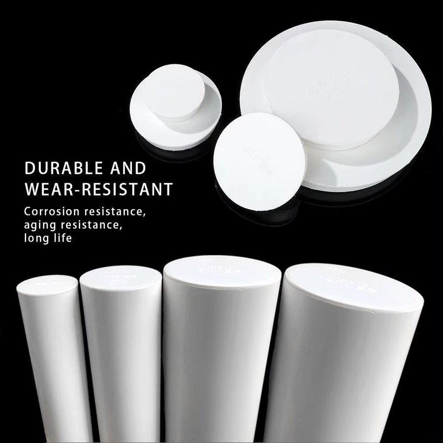 PVC-Rohrkappe als Dekorationsabdeckung und Endverbinder aus Kunststoff in Weiß - Bild 3