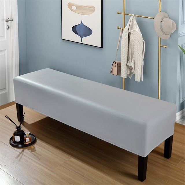 Bestbags Stretch-Bankbezug aus PU-Leder in Grau, wasserdicht und waschbar - Bild 1