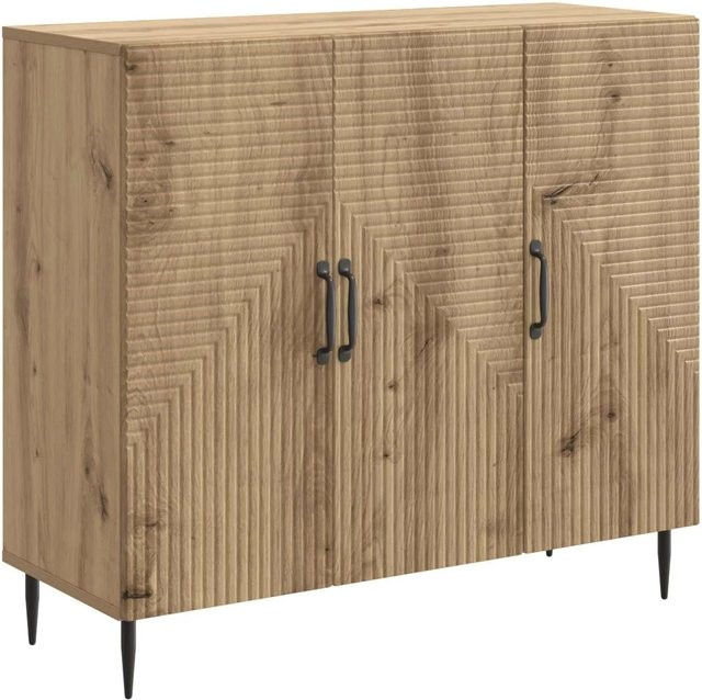 vidaXL Sideboard Artisan-Eiche in Braun aus Holzwerkstoff im Vintage-Design B/T/H: 89 x 34,5 x 80 cm - Bild 1
