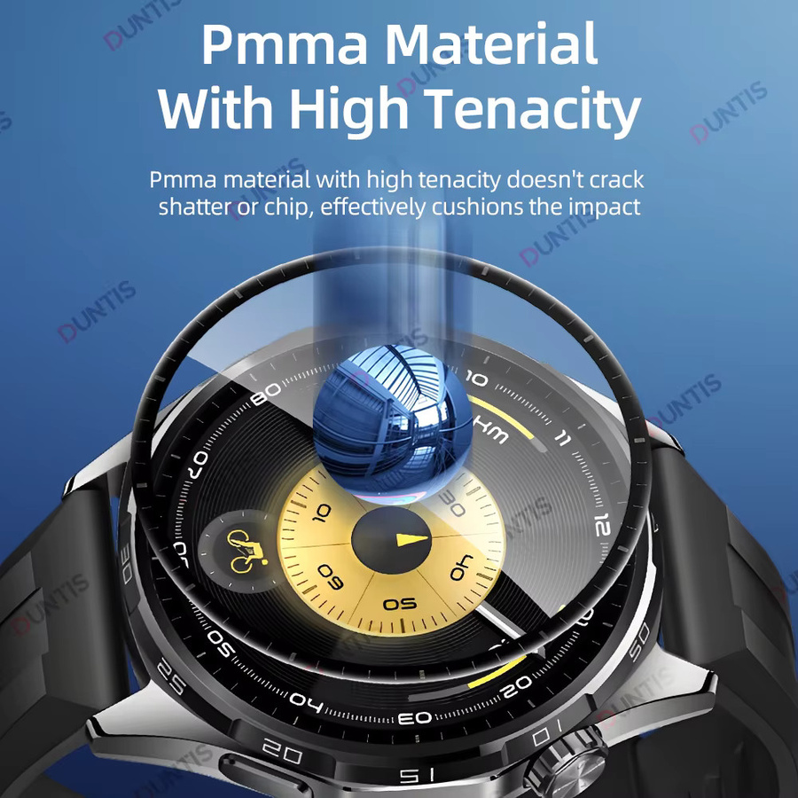 DUNTIS Displayschutzfolie für Huawei Watch GT 6 Pro 46 mm, 3D gebogener Ultra-HD-Schutz mit vollständiger Abdeckung, transparent - Bild 3
