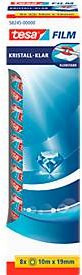 tesafilm Sparpaket Klebefilm kristall-klar, transparente PP-Folie, 8 Rollen, Breite: 19 mm, Länge: 10 m - Bild 1