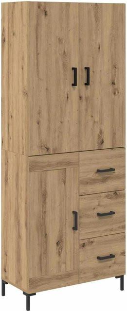 vidaXL Highboard Artisan-Eiche in Braun mit Türen und Regalen, B/T/H: 69,5 x 34 x 180 cm - Bild 1