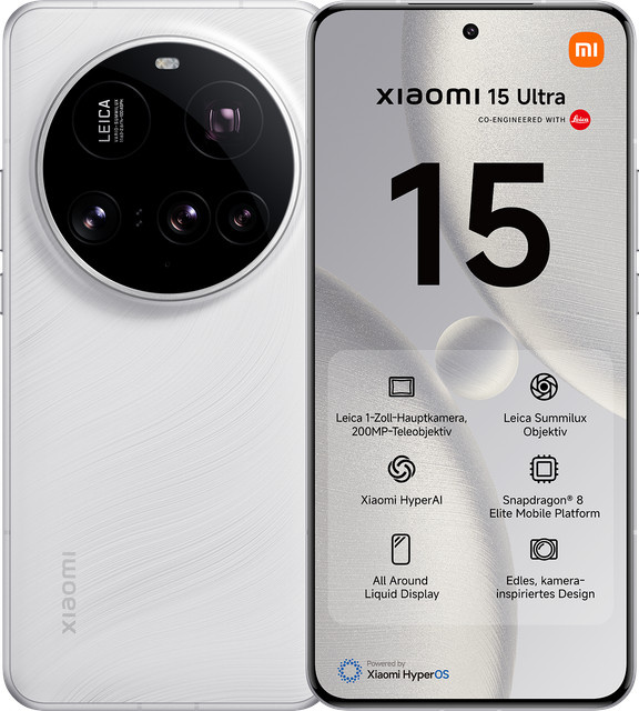 Xiaomi 15 Ultra Smartphone Weiß 16GB RAM 512GB Speicher - Bild 1